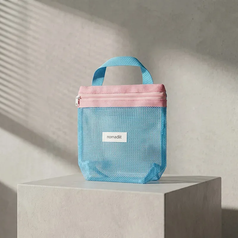 trousse de toilette portable, sac de voyage pour la natation, sac à cosmétiques, sac de voyage d'affaires, sac de plage en maille imperméable, sac de rangement pour le fitness