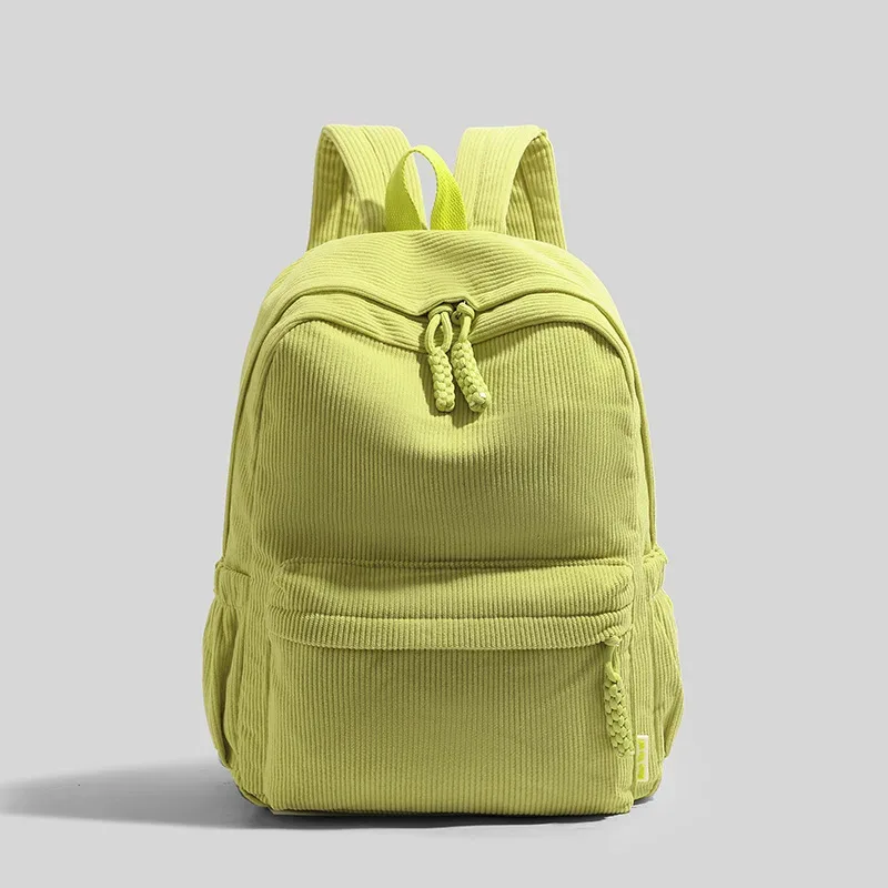 sac à dos en velours côtelé neutre sacs à dos de grande capacité options de couleurs élégantes et polyvalentes sac à dos décontracté pour un usage quotidien à l'école ou aux voyages