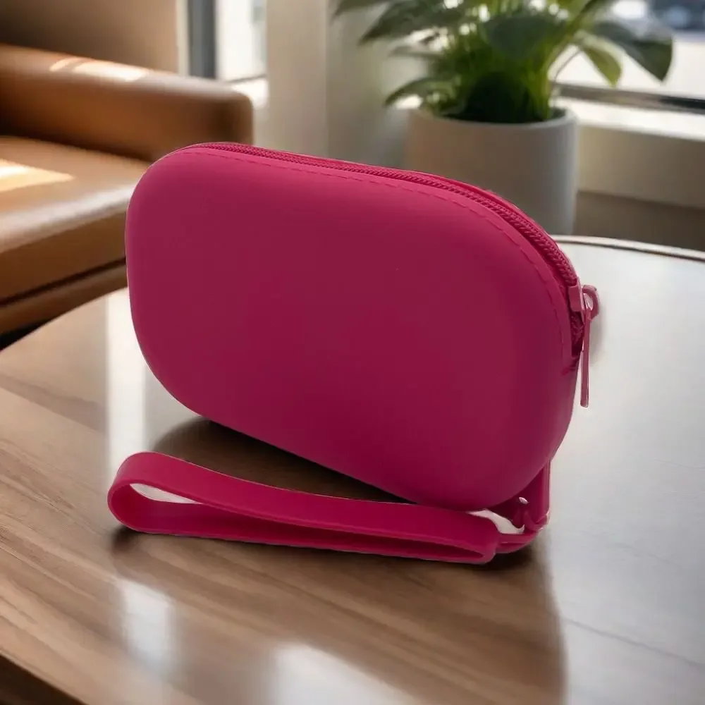 sac cosmétique en silicone de couleur morandi, porte-monnaie, grande capacité, sac de rangement multifonction, porte-pinceaux de maquillage, couleur unie