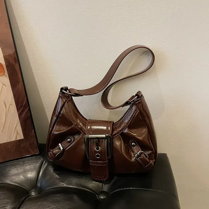 sac à bandoulière plissé rétro y2k pour femme, style maillard, sac sous le bras, pochette, sacs à main pour voyage, travail, shopping – vente chaude