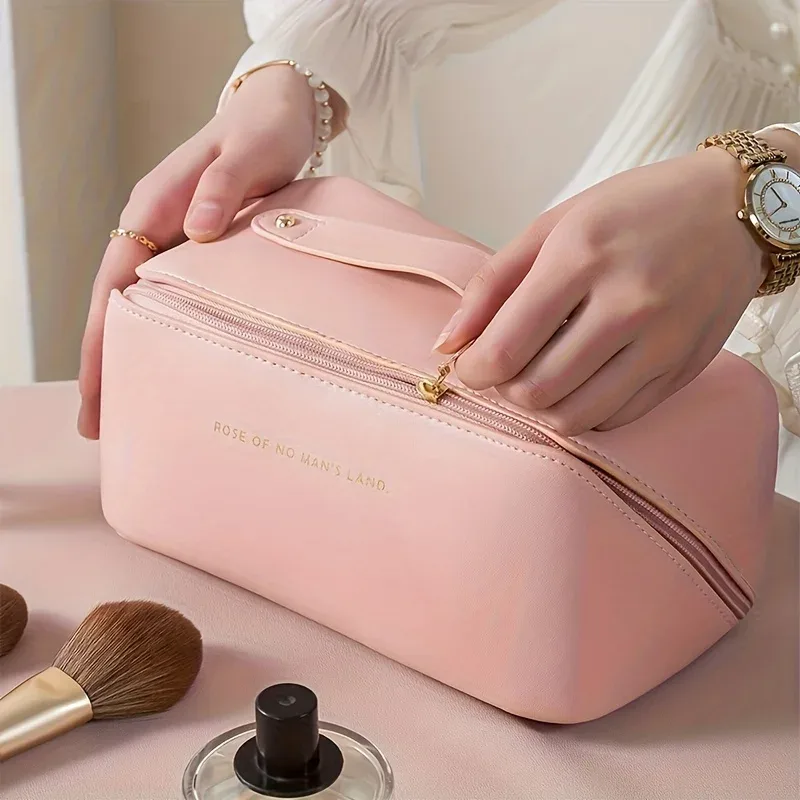 nouvelle trousse de toilette pour femme et fille, étui à maquillage, pochette de rangement, boîte de luxe pour femme, sac cosmétique, sac organisateur pour voyage avec fermeture éclair