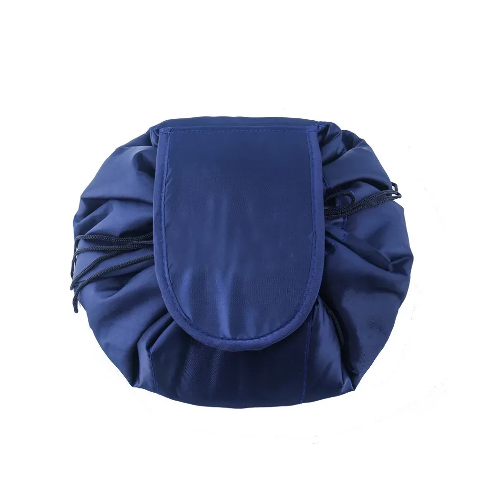 organisateur voyage cosmétiques polyester noir décontracté ovale ouverture large intérieur zippe cosmétiques divers compression sac chaussures pochette rangement housse vêtements