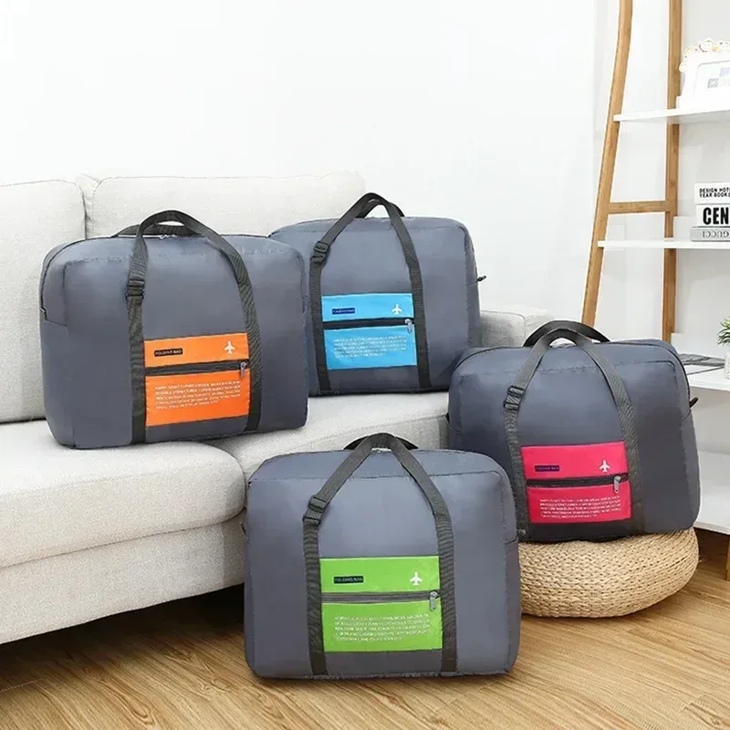 sac de rangement en nylon portable étanche pour voyage, organisateur de bagages à main, grande capacité, pliable, avion