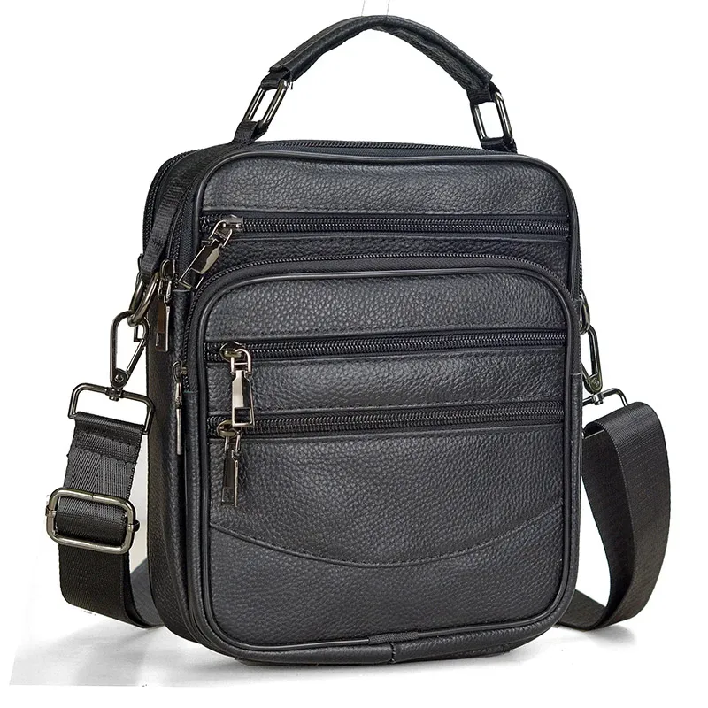 petit sac à bandoulière en cuir véritable pour hommes, sac à main en cuir de vache pour tablette, sacoches, sac à bandoulière, porte-documents pour garçons