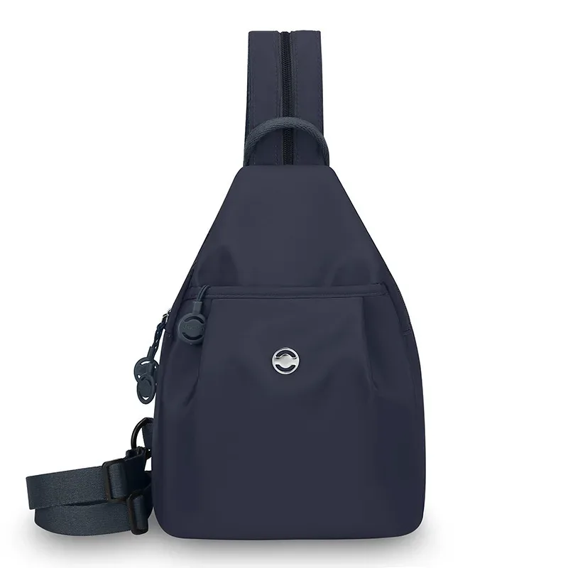mini sac à dos léger pour femme, sac de poitrine en tissu oxford avec fonction antivol, sac à dos convertible simple, élégant et polyvalent
