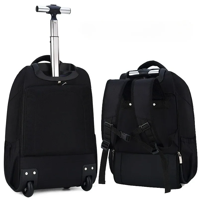 valise bagage roulettes oxford université noire compartiments ipad documents trolley sac dos rolling bagage