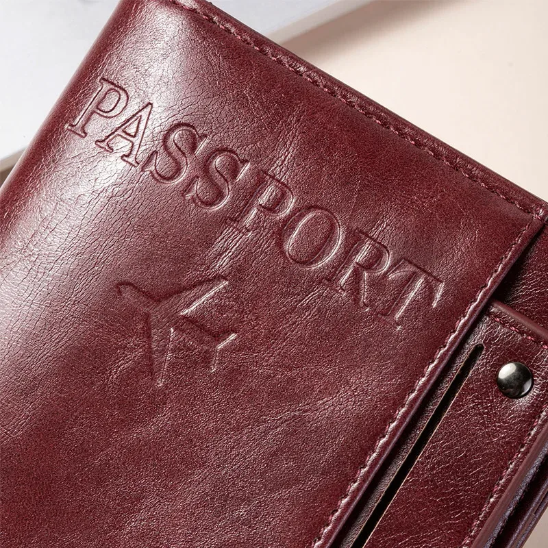 porte-passeport et portefeuille en un, antivol, anti-démagnétisation, sac de rangement multifonctionnel pour documents et cartes, porte-billets de voyage, organiseur portable pour documents professionnels et de voyage, housse de protection essentielle pour documents à l'usage de l'étranger.