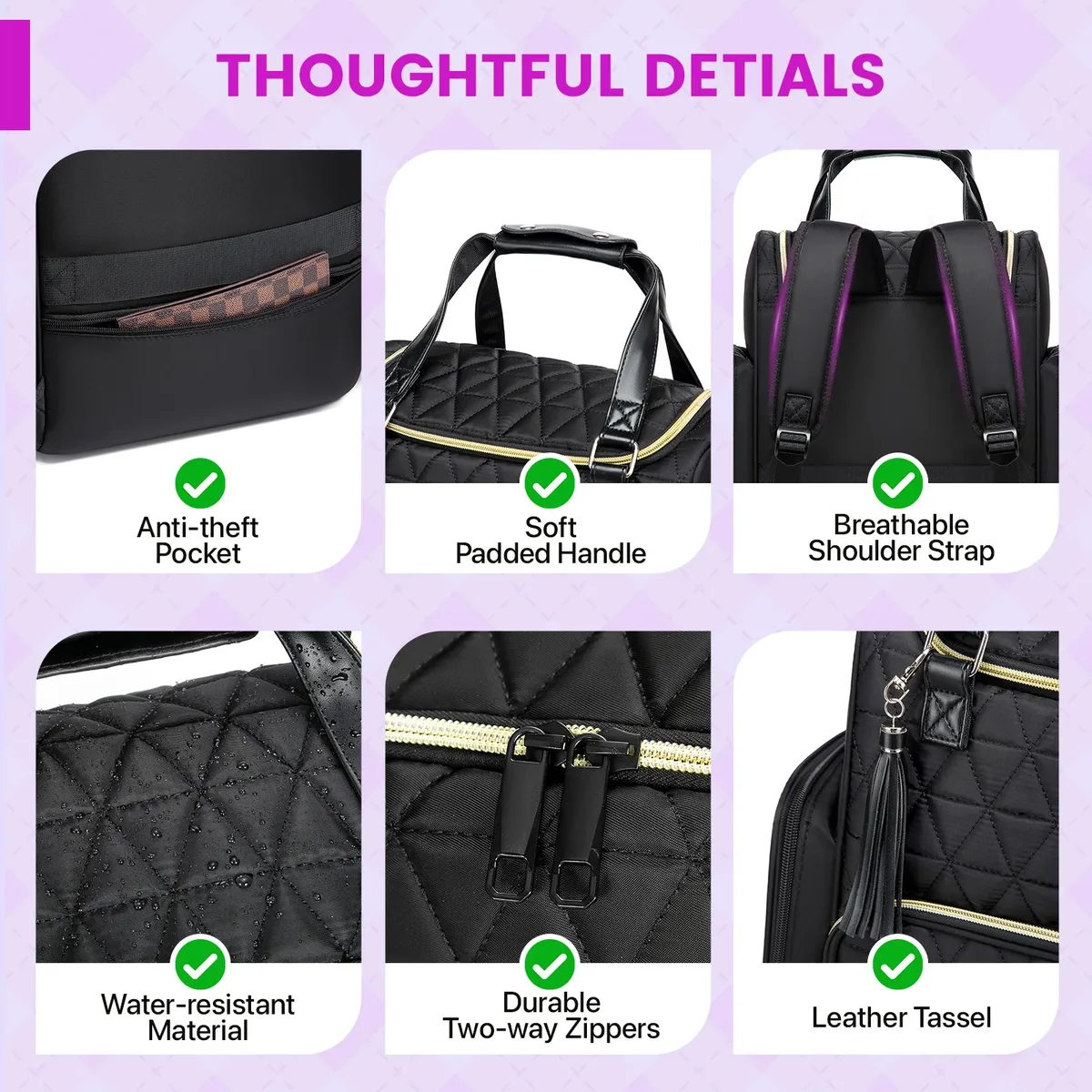 sac à dos organisateur de vernis à ongles, multi-compartiments, pour accessoires de manucure, outils de coupe-ongles, sac de transport pour accessoires de nail art, capacité 80+