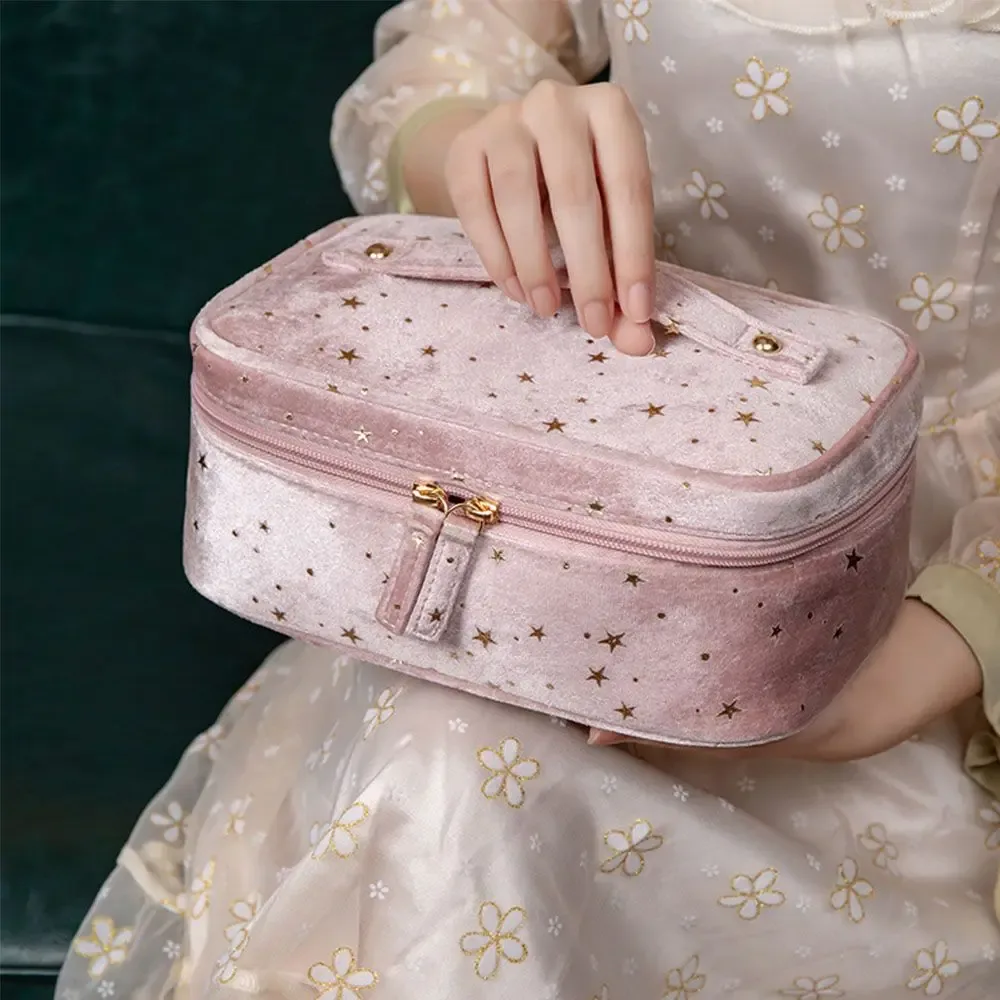 star – sacs à main de lavage de grande capacité, sacs de rangement multifonctionnels, sac à cosmétiques en velours, trousse de maquillage, trousse de toilette, sacs de rouge à lèvres