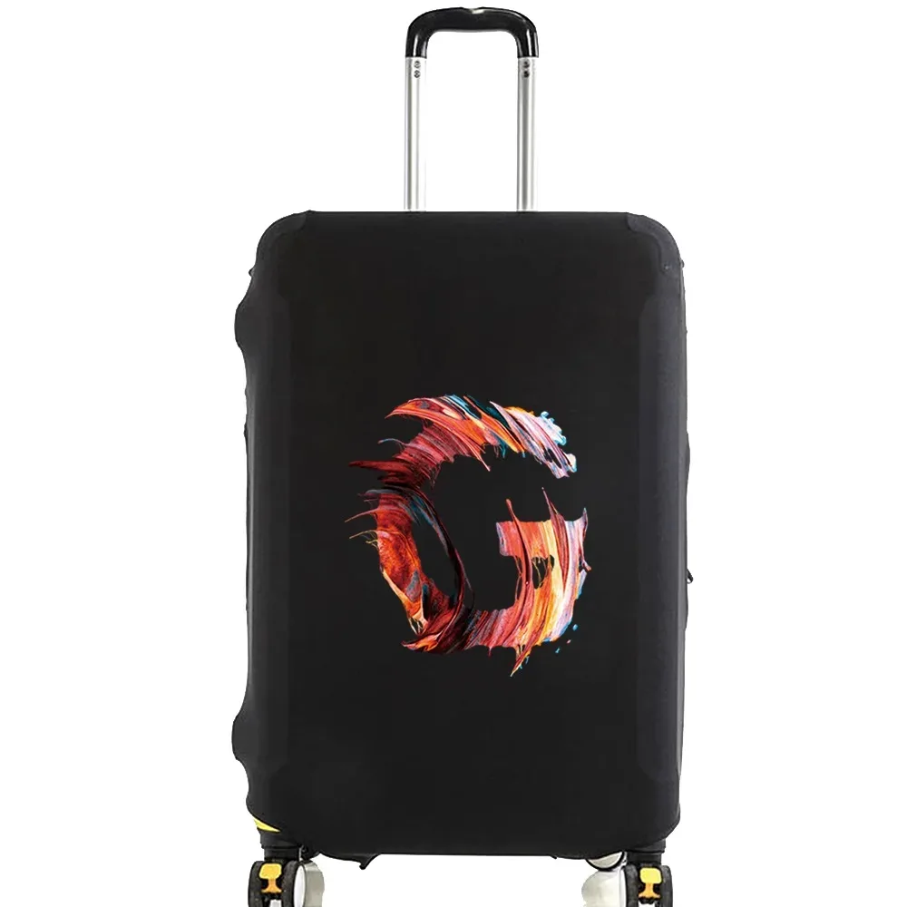 juste de protection pour bagages, peinture à la mode, série 26 lettres, motif de valise, sacs à poussière élastiques, étui, accessoires de voyage, 18-28 po
