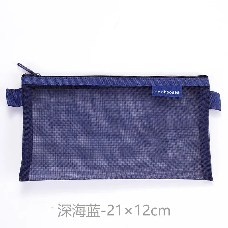 sac de rangement cosmétique en maille pour femme, étui à crayons à fermeture éclair simple, sac transparent, poudres de maquillage, sac à main de voyage portable, outils de beauté