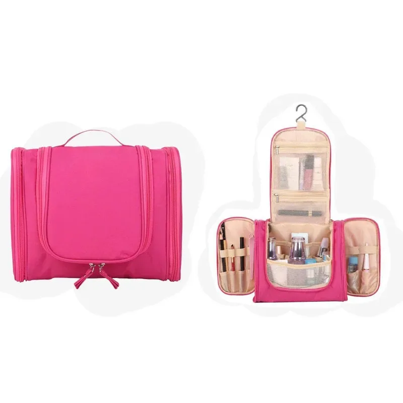 sac de toilette multifonctionnel suspendu, organiseur de cosmétiques portable et imperméable pour les voyages et la salle de bain