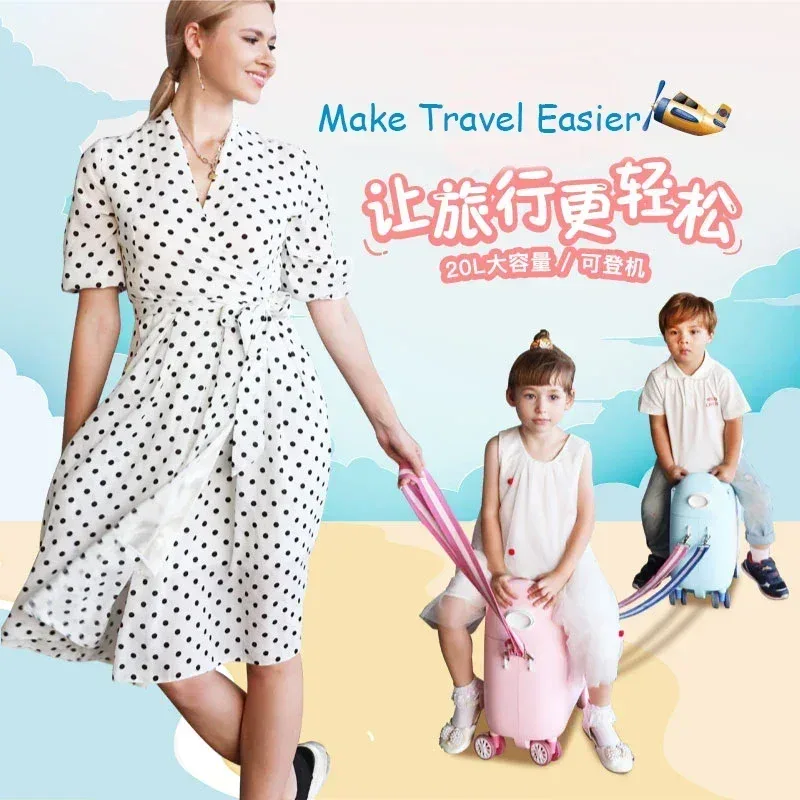 valise polypropylène rose pattes chat toupie poignée amovible petite tablette bagage main enfant voyage