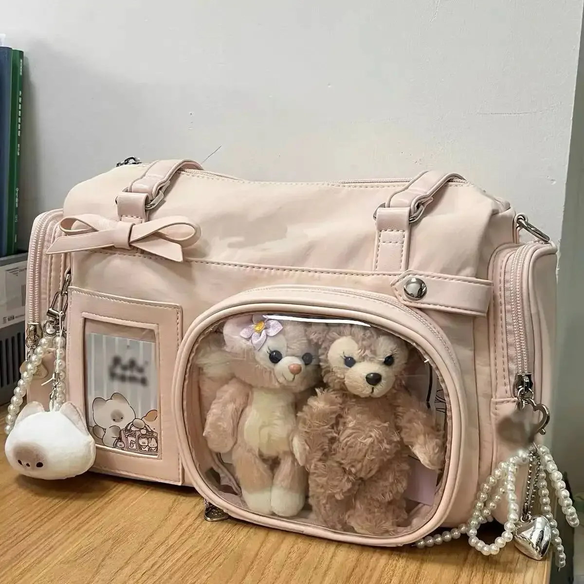 sacs à bandoulière y2k bow ita pour fille, sac transparent de grande capacité, sac à bandoulière pour exposition de bande dessinée, mignon, sacs à main d'exposition diy, nouvelle collection
