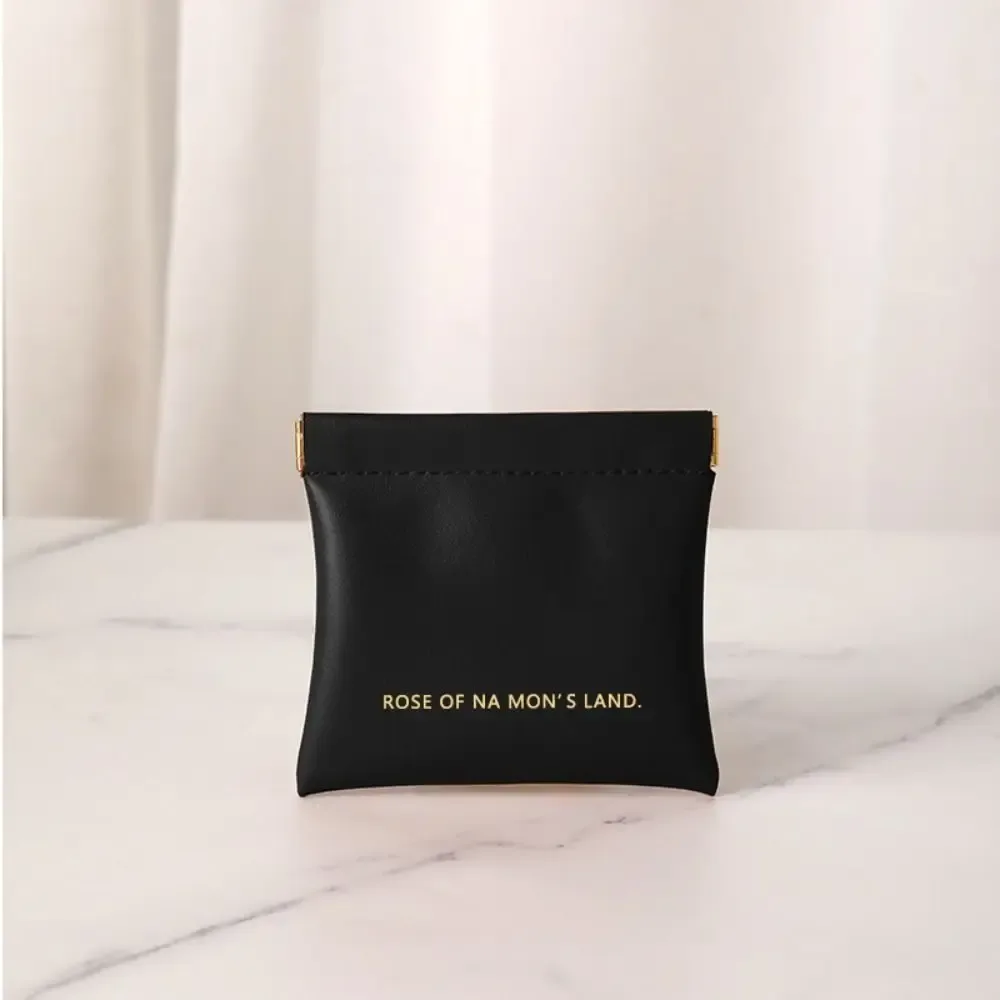 sac de maquillage simple pour rouge à lèvres, mini sac à main portable pour bijoux, sac de rangement de voyage en pu pour femmes et filles