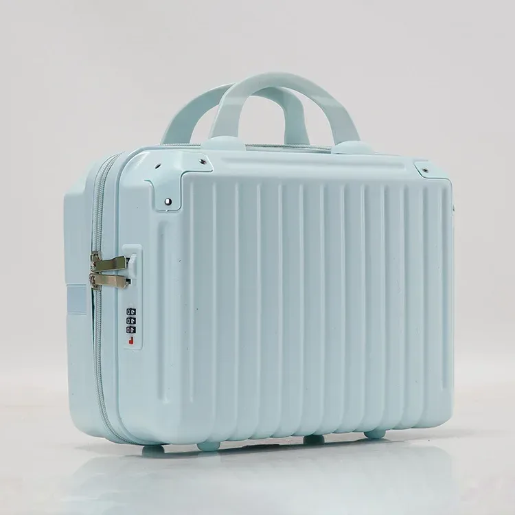 valise légère et portable de grande capacité pour femme, sac de rangement de cosmétiques à fermeture éclair, mini valise d'embarquement, 16 pouces