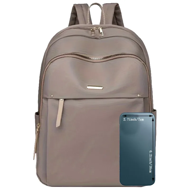 sac à dos en nylon rose pour femmes, grande capacité, imperméable, sac d'école de voyage pour adolescentes, sac à dos tendance pour ordinateur portable avec port usb