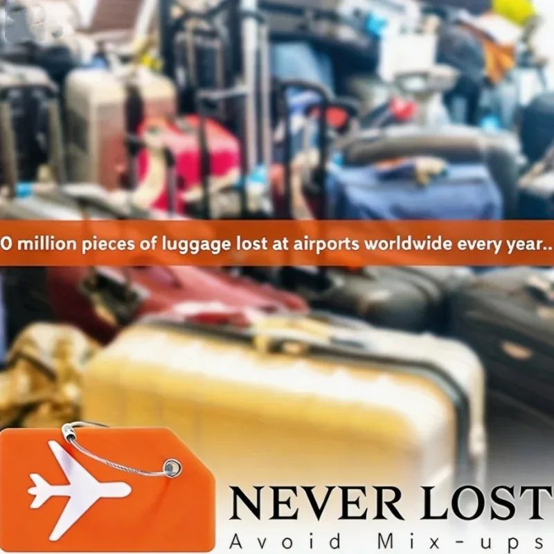 étiquette de bagage en silicone pour voyage, motif avion, étiquette suspendue en caoutchouc souple, étiquette nominative pour sac à dos d'étudiant
