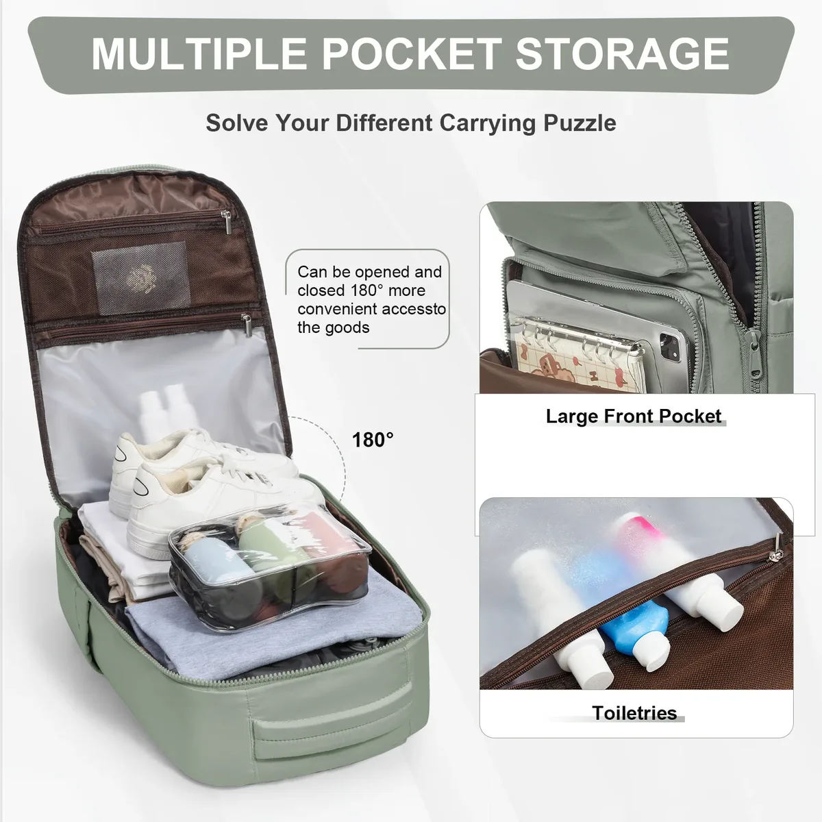sac à dos pour femme, sac à dos de voyage à fermeture hermétique, sac pour ordinateur portable, sac à dos de voyage compressible, sac à dos de voyage multifonctionnel de grande capacité