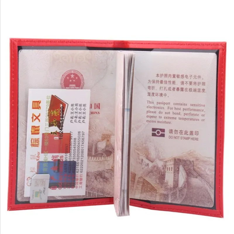 1pc mode nouveau pu femmes porte-passeport couple modèles filles voyage passeport couverture unisexe porte-carte homme porte-carte portefeuille