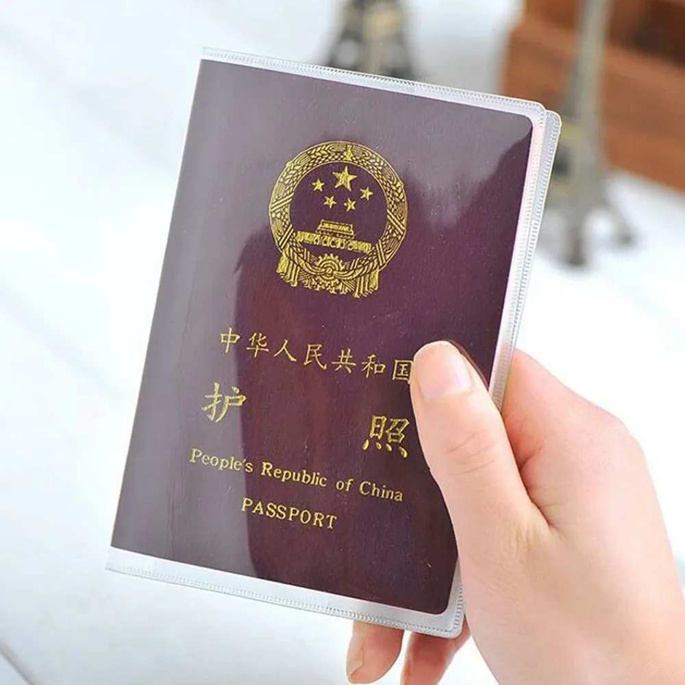 【ventes chaudes】 1-4 pièces housse de protection pour passeport transparent givré, étui à documents étanche en pvc