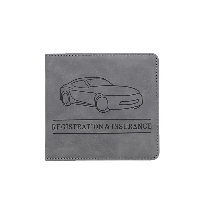 porte-assurance d'enregistrement de voiture, couverture de permis de conduire, documents automobiles en cuir, sac de rangement de permis de conduire, porte-carte de crédit