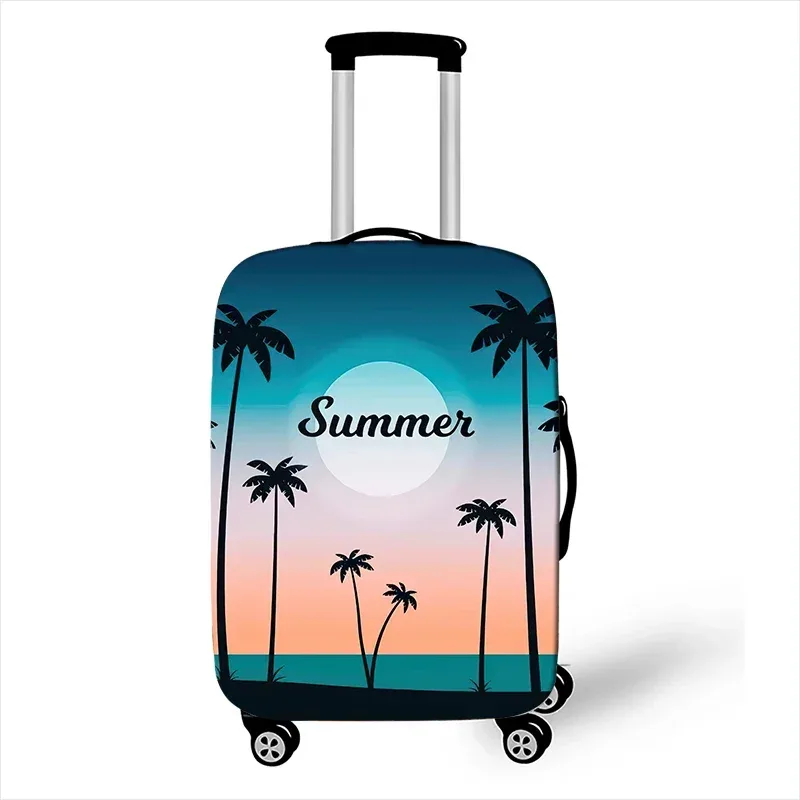 arbre hawaïen plage impression housse de bagage coucher de soleil noix de coco femmes hommes valise de voyage housses de protection horus boîtier de chariot couverture cadeau