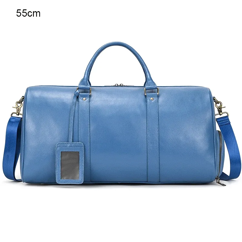 sac de voyage de luxe en cuir véritable pour hommes et femmes, sac à main en cuir de vache, sac à bandoulière de voyage, sac de sport pour week-end