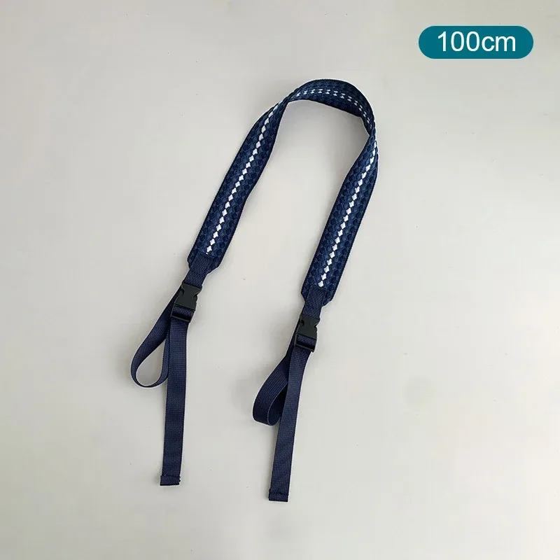 sangle de sac à bandoulière réglable en nylon brodé, bouton de traction, style sportif coloré, sangles d'extension de sac unisexe, accessoires de sac