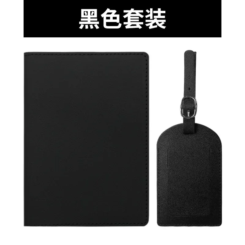couverture de passeport de voyage en pu, étiquettes de bagages, cadeau d'affaires pour fête de mariage, porte-billet, étui porte-passeport, ensemble d'accessoires de voyage