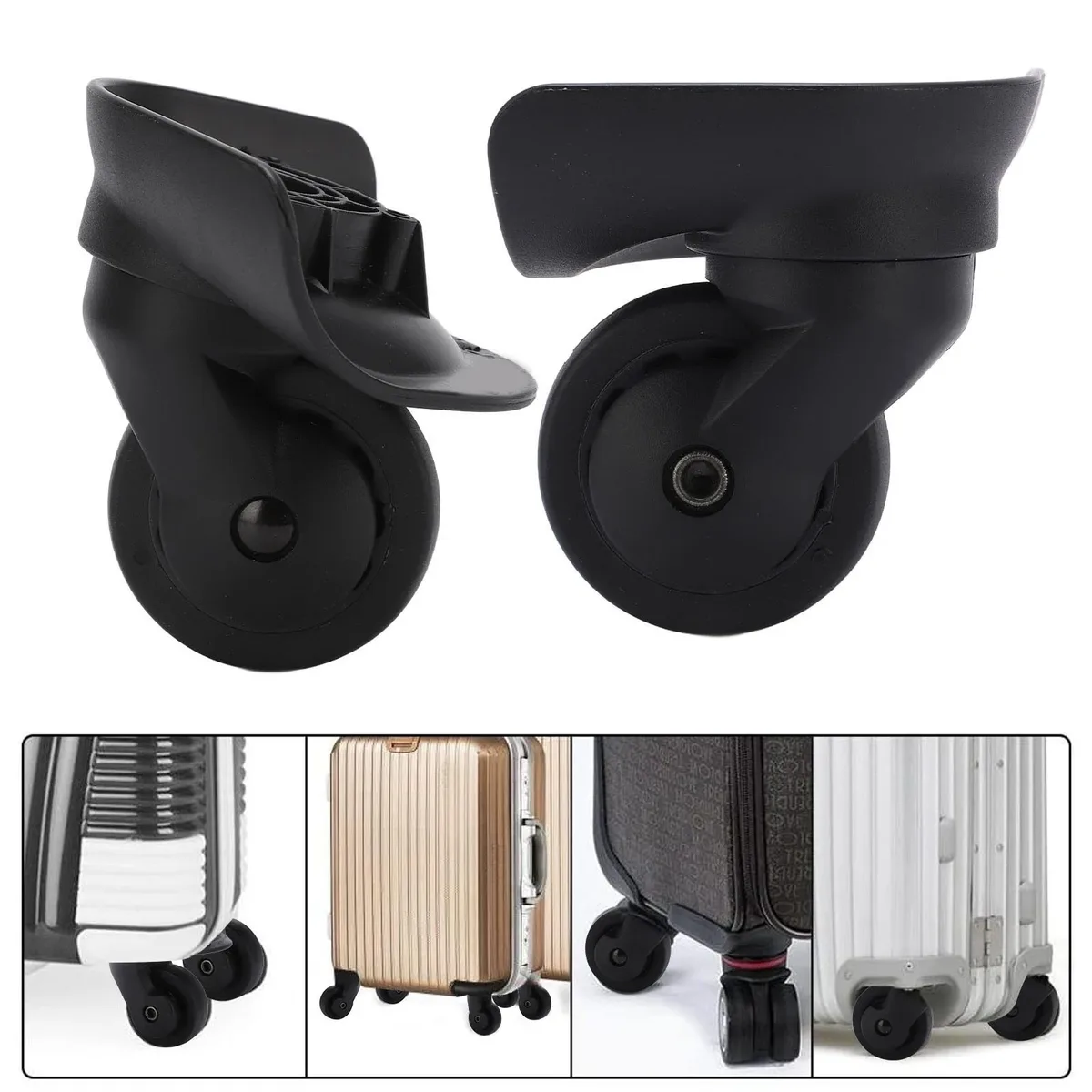 roues remplacement caoutchouc noires bagages voyage accessoires réparation transport simple durables environnement respectueurs qualité supérieure