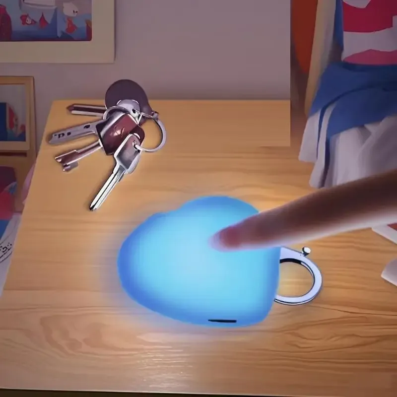 porte-clés veilleuse led en forme de cœur, rechargeable par usb, lumière douce pour la décoration de sac à dos, cadeaux pour filles, utilisation nocturne