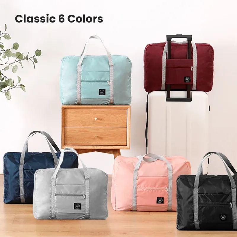 lot de 2 sacs de voyage pliables pour compagnie aériennes, sac à main pour week-end, fourre-tout d'hôpital de nuit, sac de sport pour femmes et hommes