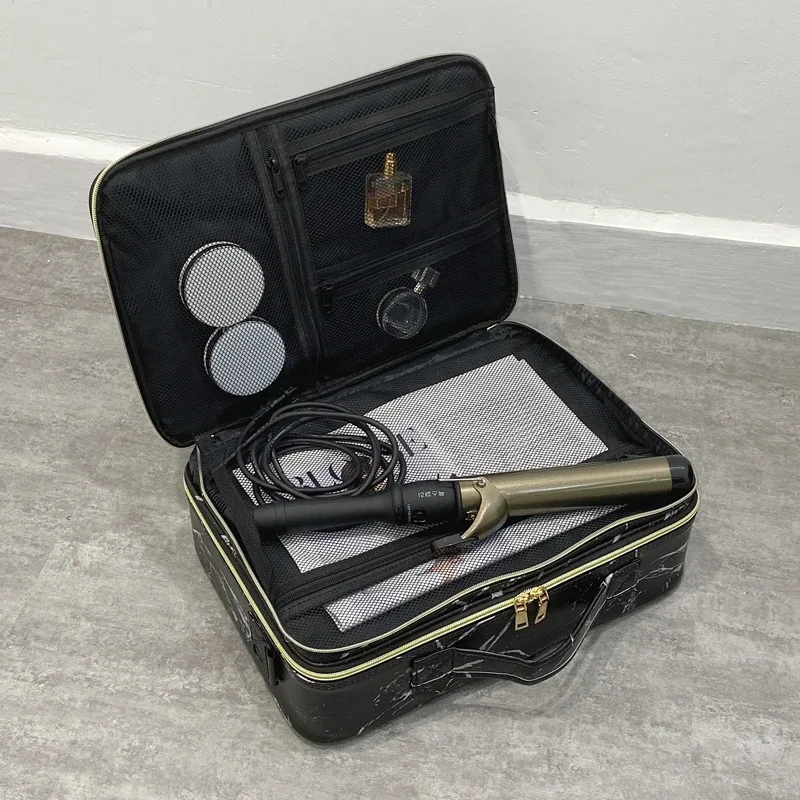 boîte à outils semi-permanente à motif d'ongles, grand multi-distributeur, trousse de maquillage professionnelle, sacs à cosmétiques, nouveauté, 2017