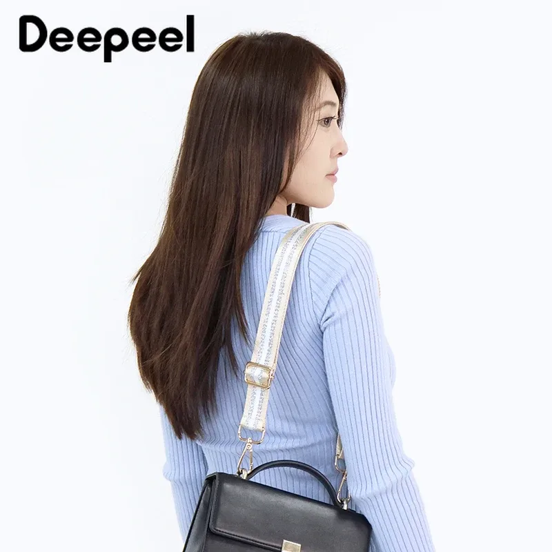 deepeel – sangles de sac en nylon pour femmes, 38mm, 1 pièce, sacs à bandoulière 80-130cm, sangle d'épaule de remplacement réglable, accessoires de bricolage