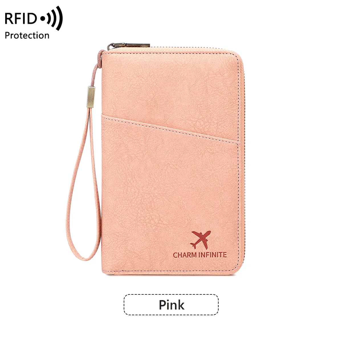 nouveau porte-passeport de voyage antivol rfid, unisexe, grande capacité, avec fermeture éclair, porte-documents, sac de rangement multifonctionnel