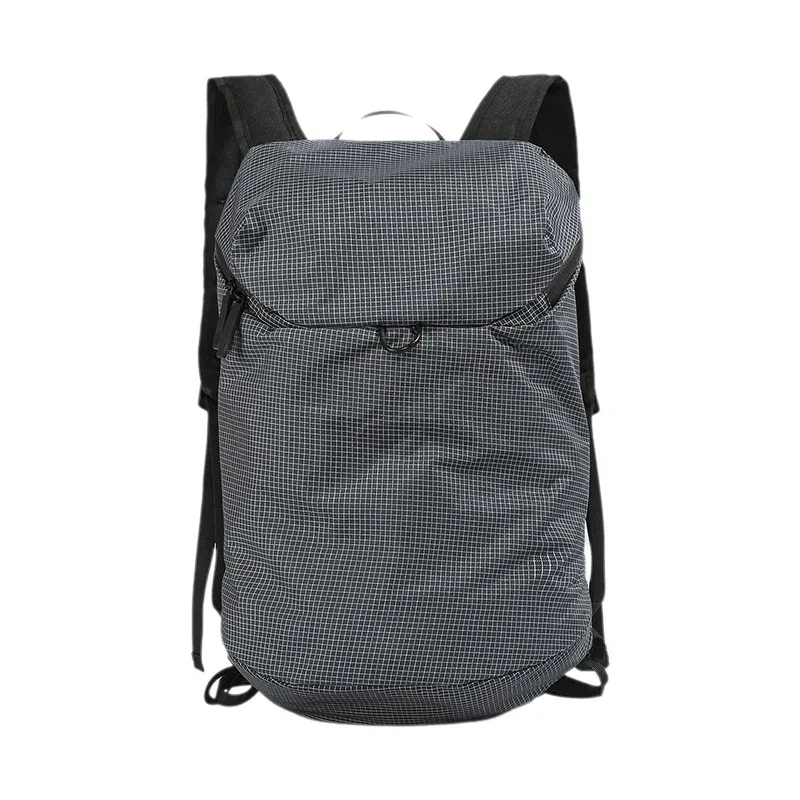 sac à dos décontracté en nylon léger à carreaux pour les trajets quotidiens, les voyages, les étudiants – tendance, simple et résistant à l'usure