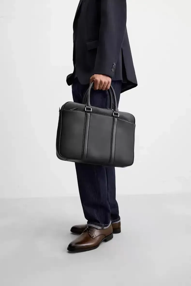 porte-documents de luxe en cuir pu pour hommes, sac à bandoulière, sacoche, fourre-tout, sac à main pour ordinateur portable de banlieue, nouvelle collection