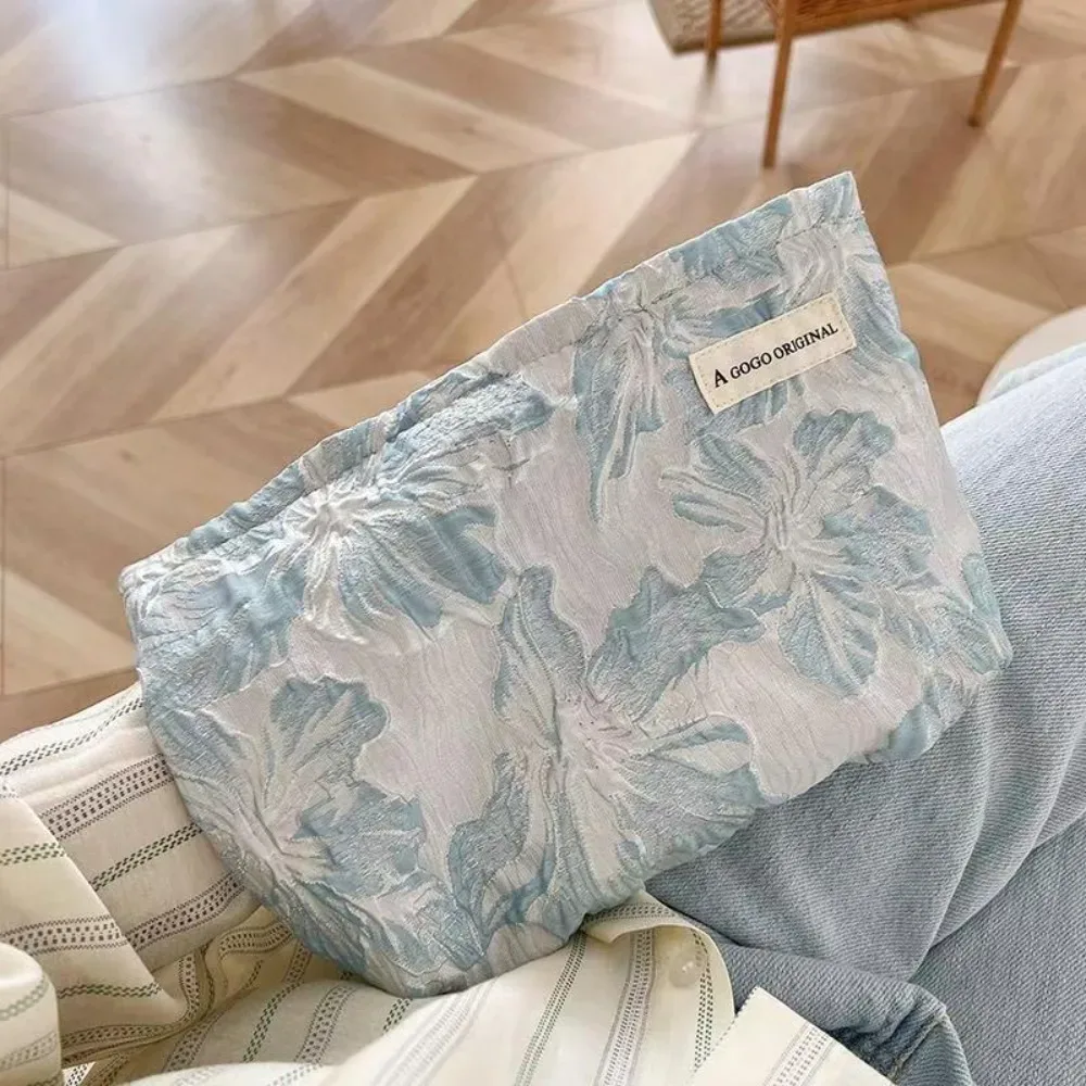 sac de maquillage portable à motif floral, grande capacité, sac cosmétique multifonctionnel, organisateur de cosmétiques, voyage