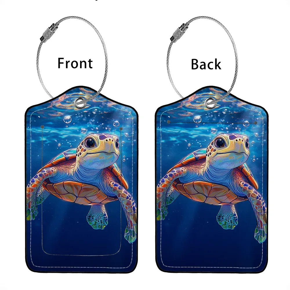 offre spéciale animaux mignons en cuir étiquette de bagage d'affaires étiquette d'adresse de valise étiquette de valise d'embarquement étiquette nom id adresse clip