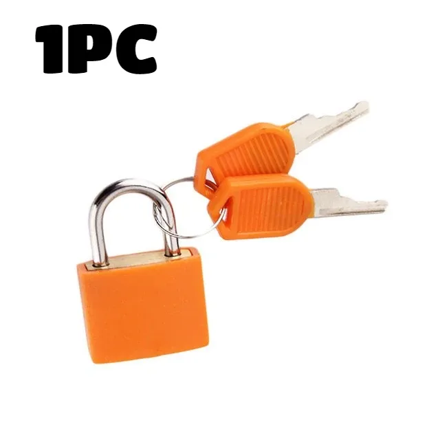 lot de 6 petits cadenas robustes avec 2 clés pour valise, serrure antivol pour tiroir, agenda, étui en plastique coloré