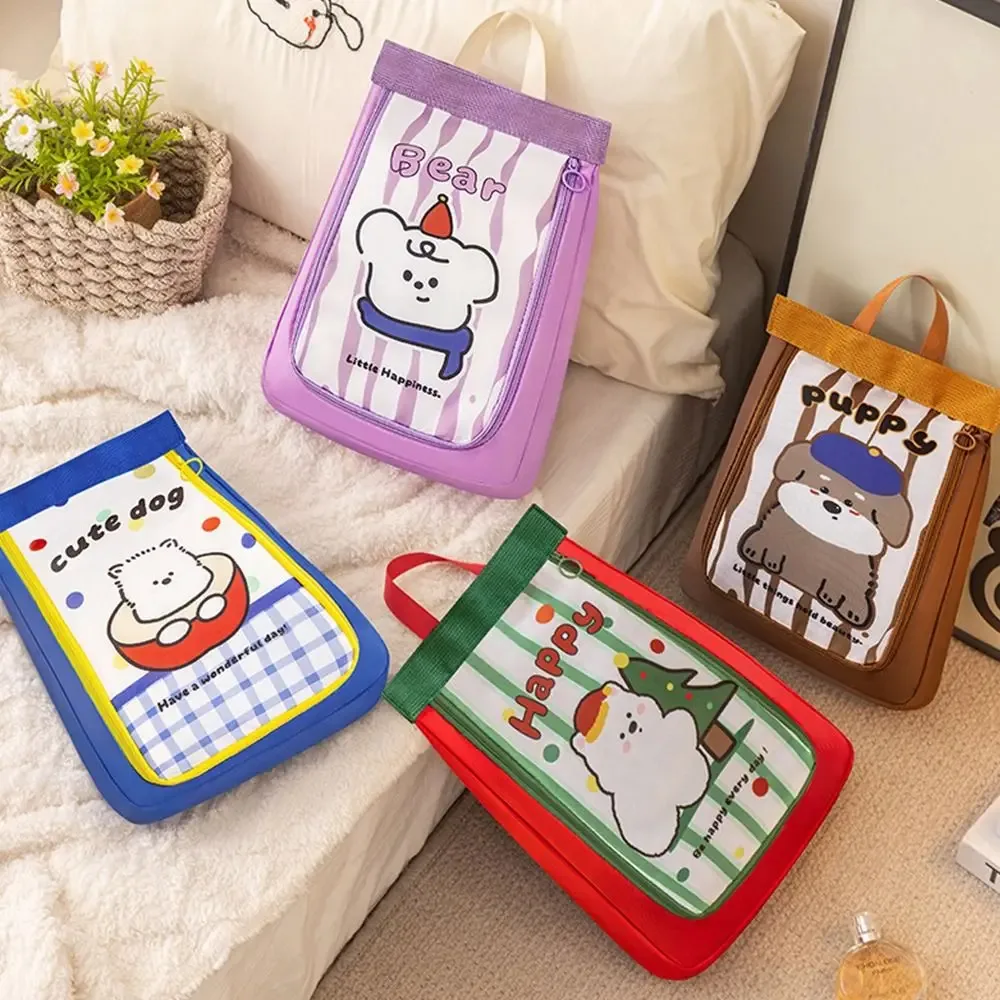 sac à chaussures double couche pratique, motif animal de dessin animé, sac de rangement séparé pour chaussures, sac de voyage étanche portable, protection des chaussures