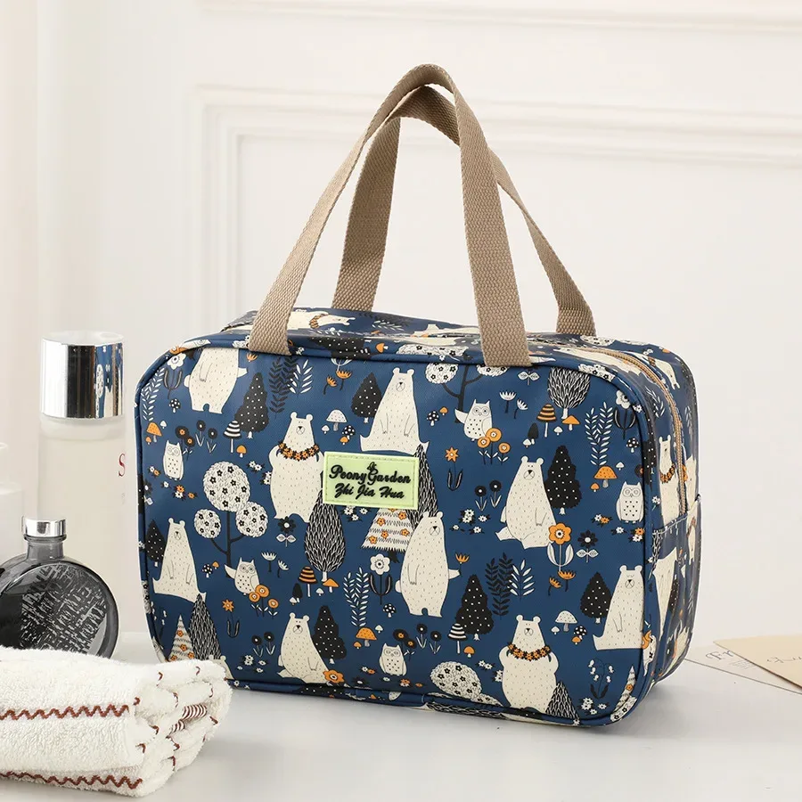 grande trousse de toilette portable de grande capacité, étanche, pour le voyage et les activités de plein air, pour articles de toilette et de douche