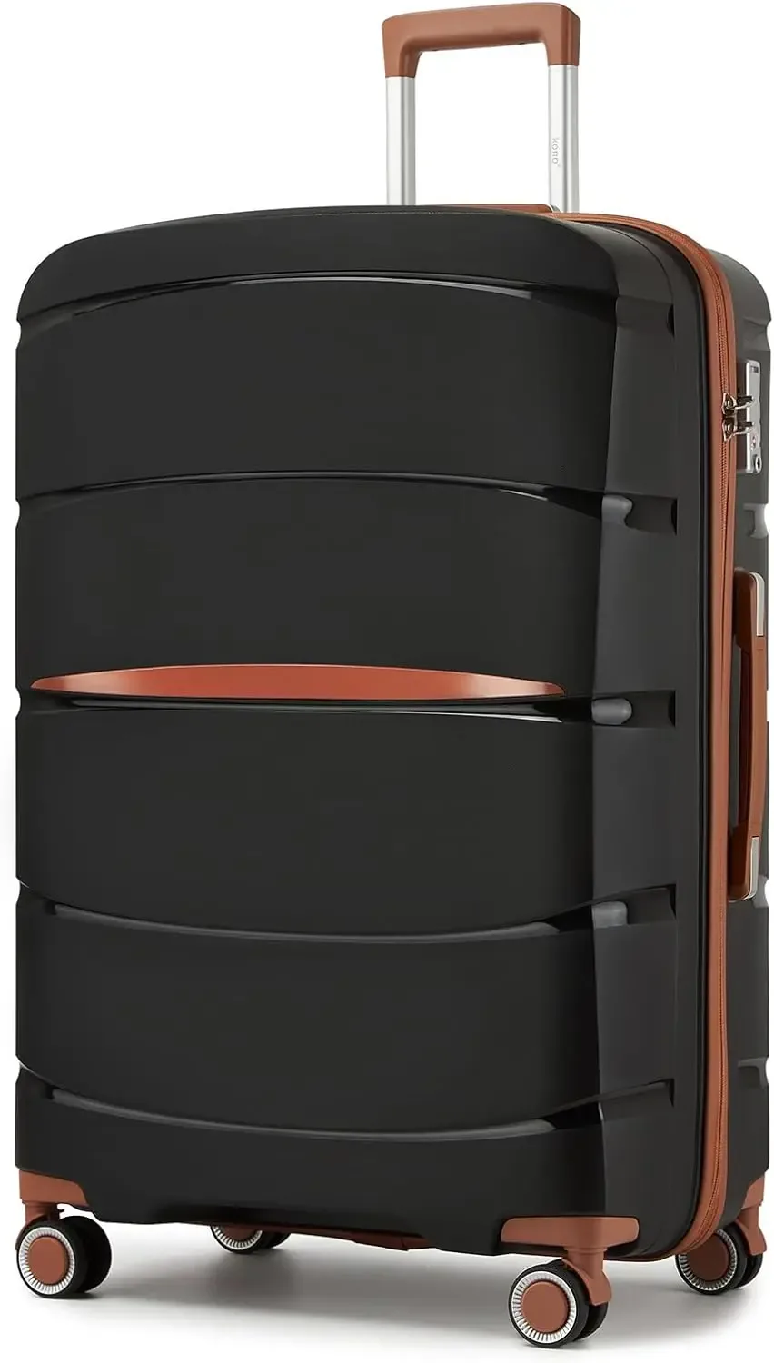 s/m/l kono valise à main légère en polypropylène 4 roues spinner chariot rigide et serrure tsa