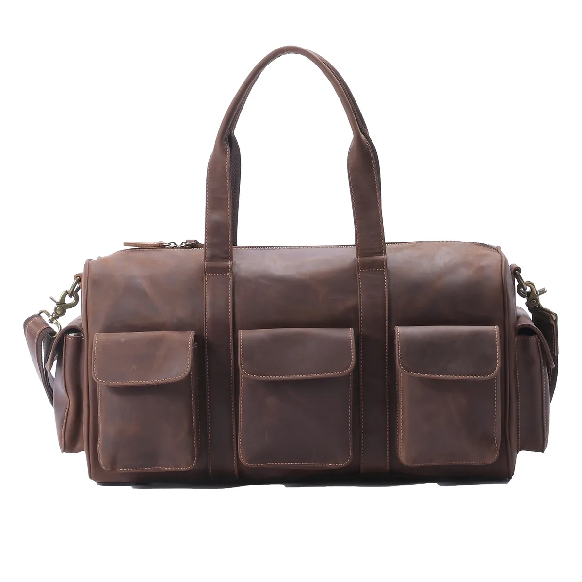 sac de voyage pour homme s.worker, grande capacité, en cuir véritable, cuir de vachette vintage, sac de week-end, sac de sport, style rétro