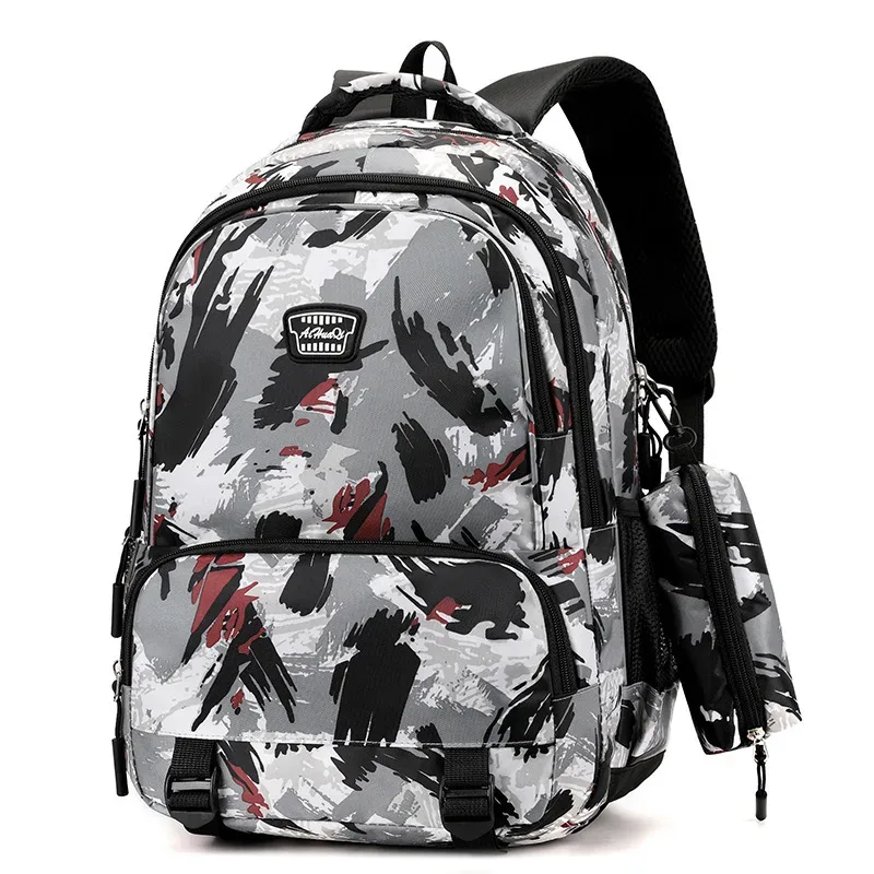 sac à dos décontracté imprimé floral pour hommes et femmes, sac à dos de voyage de camouflage en tissu oxford pour hommes et femmes, pour collège
