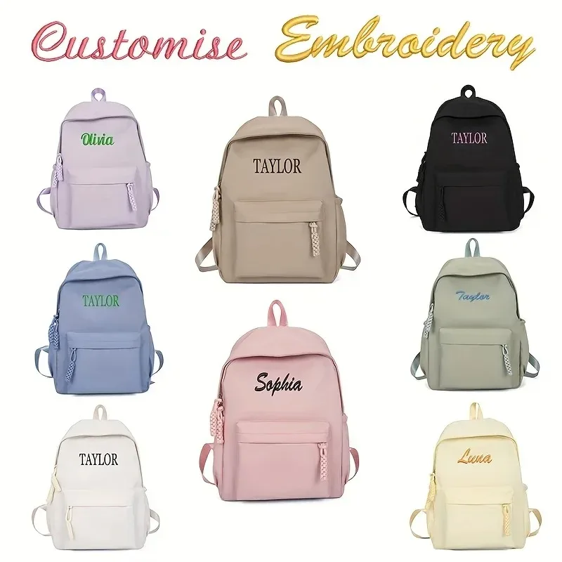 sac à dos pour enfants avec nom personnalisé – brodé, conception personnalisée, saison scolaire, grande capacité pour l'école et le cadeau