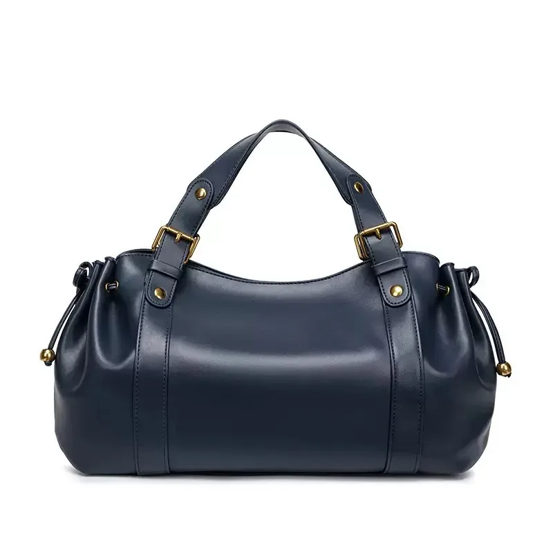 sac fourre-tout tendance grande capacité à effet froncé, sacs à main de luxe en pu souple pour femmes, sacs de banlieue de créateur avec cordon de serrage, sac de ville tendance 2026