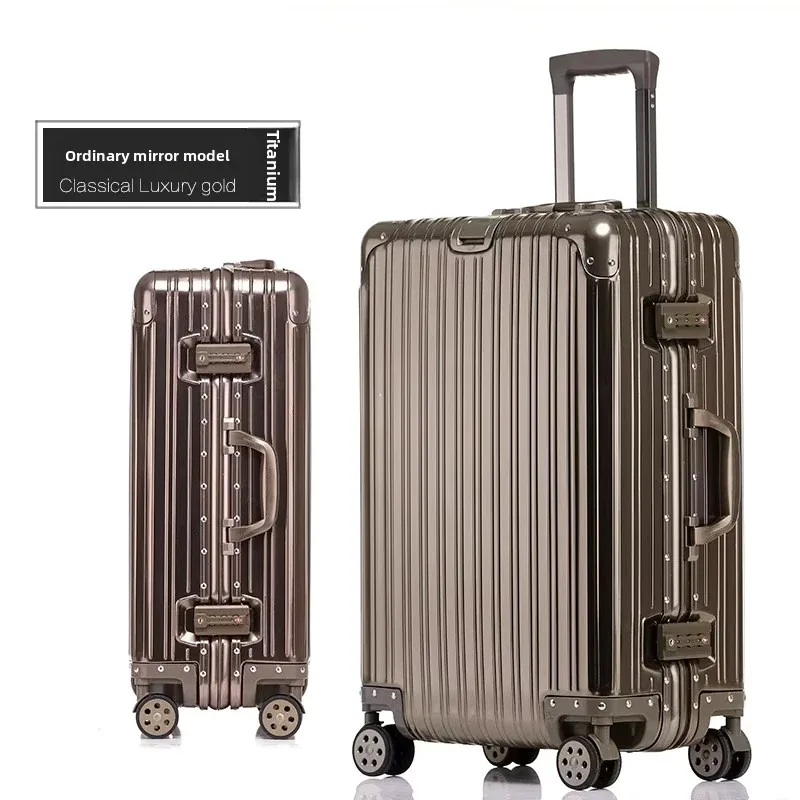 valise colenara 20"24"26"29 pouces, valise à roulettes en alliage d'aluminium et de magnésium, bagage de cabine, sac de voyage, valise à roulettes pour homme, valise de voyage d'affaires
