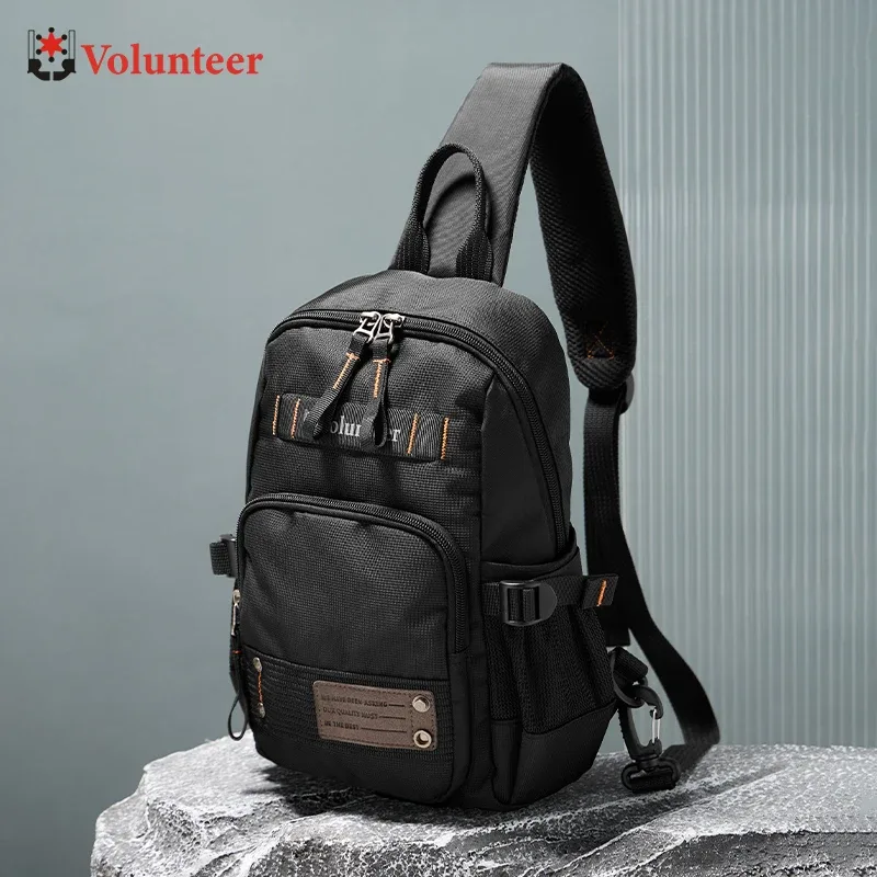 VOLUNTEER sac à bandoulière pour hommes 2024 nouvelles poches multiples grande capacité étanche voyage sac à bandoulière réglable 1835-05